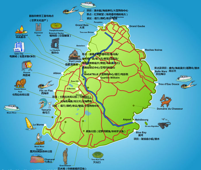 毛里求斯地图